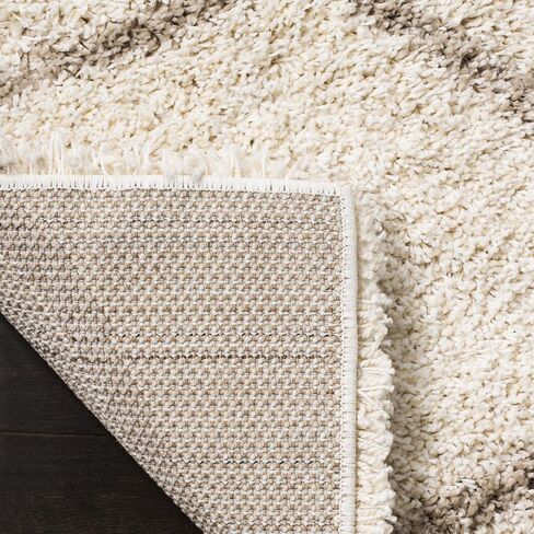 SAFAVIEH Hudson Shag Collection Runner Rug - 2'3" x 6', Ivory & Beige, Moroccan Trellis Design, Non-Shedding & Easy Care, 2-inch Thick Ideal for High Traffic Areas in Living Room, Bedroom (SGH280D) in Saudi Arabia