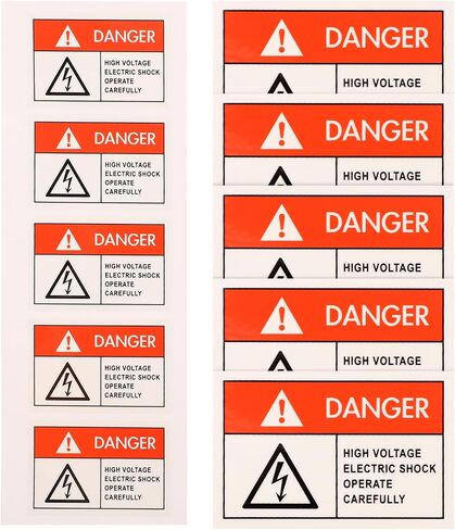IMIKEYA 10Pcs Danger Warning Stickers High Voltage Warning Label Electrical Shock Hazard Vinyl Stickers for Machine Shop Factory Road in Saudi Arabia