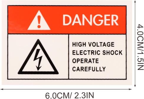 IMIKEYA 10Pcs Danger Warning Stickers High Voltage Warning Label Electrical Shock Hazard Vinyl Stickers for Machine Shop Factory Road in Saudi Arabia