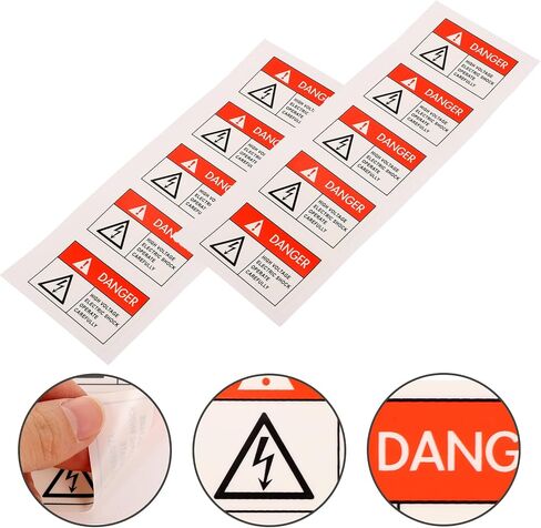 IMIKEYA 10Pcs Danger Warning Stickers High Voltage Warning Label Electrical Shock Hazard Vinyl Stickers for Machine Shop Factory Road in Saudi Arabia