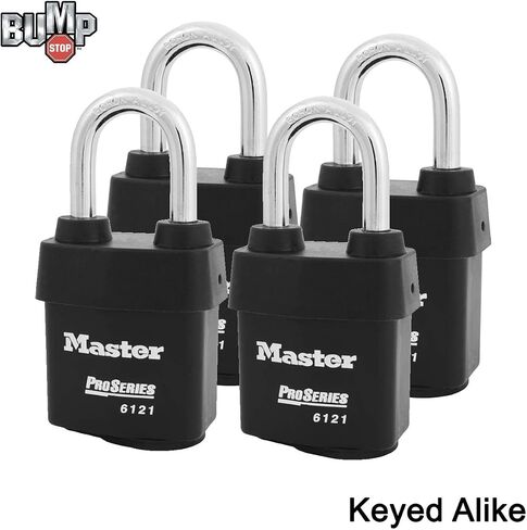 Master Lock - Four (4) High Security Pro Series Padlocks 6121NKALF-4 w/BumpStop Technology in Saudi Arabia