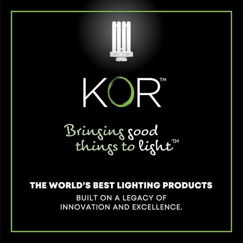 حزمة KOR المكونة من 2 - FML27-65K لمبات إضاءة 27 وات 4 دبوس FML لمبة بديلة 6500K الطيف الطبيعي ضوء النهار CFL 27W Plugin GX10Q-4 Base in Kuwait