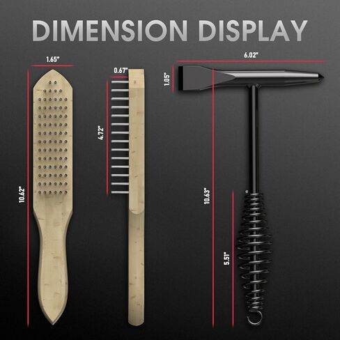 YESWELDER مطرقة تقطيع اللحام وفرشاة سلكية، مادة فولاذية كربونية ثابتة مع مقبض زنبركي حلزوني ممتص للصدمات، مخروط ومطرقة إزميل عمودية، إزالة خبث اللحام in Kuwait