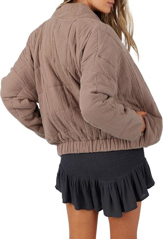O'NEILL Womens Mabeline Jacket, Taupe Gray, S in Saudi Arabia