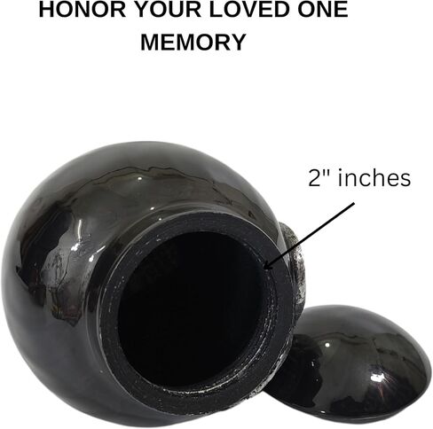 Black Cremation Urns for Ashes Adult Male/Female -Beautiful Unique 3D Style Decorative Urns W/Velvet Bag -5" Aluminium Small Cremation Urn for Funeral for Pet or Human Ashes Small urn (Angel Wings) in Saudi Arabia