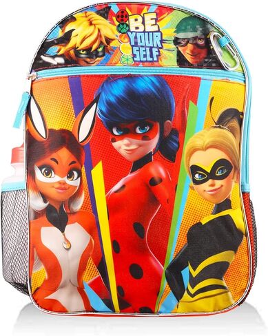 مجموعة حقيبة الظهر وصندوق الغداء ميراكيلوس ليدي بج - حزمة مع حقيبة مدرسية ميراكيلوس ليدي بج، وحقيبة غداء معزولة، وزجاجة مياه، والمزيد (لوازم مدرسية ميراكيلوس ليدي بج) in Kuwait