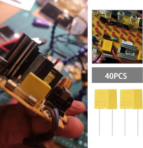 The Lord of the Tools 40 قطعة 0.47 فائق التوهج 275 فولت، مجموعة متنوعة من مكثفات السلامة، مجموعة متنوعة من مكثفات قمع التداخل، ملحقات لوصلة تصفية عوائق التيار المستمر in Kuwait