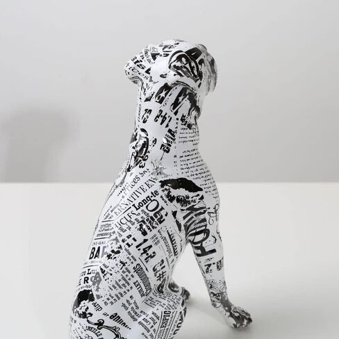 Creative Painted Art Water Transfer Room Color Boxer Dog Decorations Home Entrance Wine Cabinet Office Decor Resin Crafts (RC) in Saudi Arabia