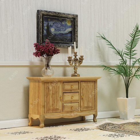 iLAND Miniature Dollhouse Accessories for Dollhouse Furniture Antique, Glass Vases w/ Dried Flowers Set (Elegant 4pcs) in Kuwait