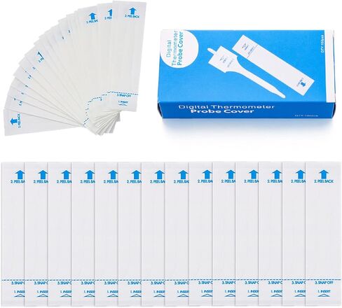 100 Pcs White Disposable Probe Covers for Digital Oral Thermometers Rectal Thermometer Sleeves Universal Probe Covers for Thermometer Safe and Sanitary and Healthy Easy to Use in Saudi Arabia