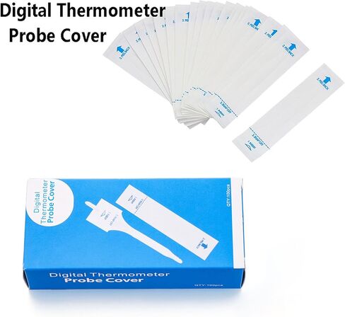 100 Pcs White Disposable Probe Covers for Digital Oral Thermometers Rectal Thermometer Sleeves Universal Probe Covers for Thermometer Safe and Sanitary and Healthy Easy to Use in Saudi Arabia
