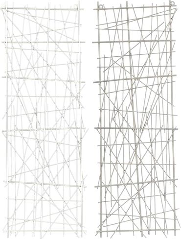 CosmoLiving by Cosmopolitan Metal Abstract Home Decor, set of 2 Wall Art 13" x 2" x 36", Multi Colored, 2 EA in Saudi Arabia