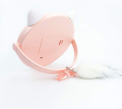 Cat shape cute lighted LED makeup vanity mirror with lights, 3 dimmable color lighting mode on tabletop mirror,2 in 1 standing brighting mirror for travels-gift packaging in Saudi Arabia