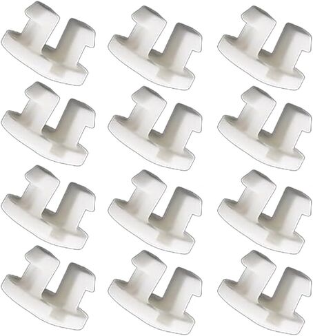 12Pcs Bottom Rail Cord Cover Button White Color Tape Lock Plug, Blinds Bottom Rail Cord Cover Buckle for Faux Wood Bottom Rail Repair Parts for Horizontal Blinds in Saudi Arabia