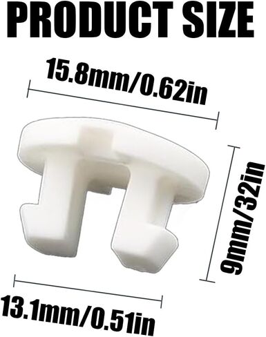 12Pcs Bottom Rail Cord Cover Button White Color Tape Lock Plug, Blinds Bottom Rail Cord Cover Buckle for Faux Wood Bottom Rail Repair Parts for Horizontal Blinds in Saudi Arabia