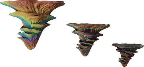 Wall Floating Shelf, Set of 3 Mushroom Wall Shelves, 3-5.5 Inches, Room Decor, Cottagecore Decor, 3D Printed, Wall Mounted Shelves in Saudi Arabia