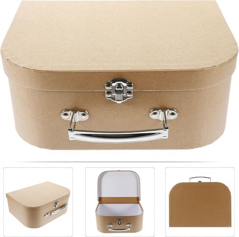 Suitcase Storage Boxes with Handle, Decorative Thickened Paper Box Small Packing Suitcase Wrapping Bag Party Favor in Saudi Arabia