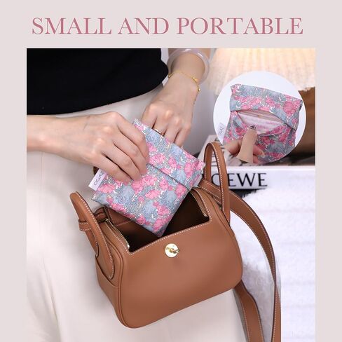 DGAZ Sanitary Napkin Storage Bag, Period Bag for Teen Aged Girls, Portable Period Bag for Panty Liners/Menstrual Cup/Small Tampons，Mini Makeup Bag for Purse in Saudi Arabia