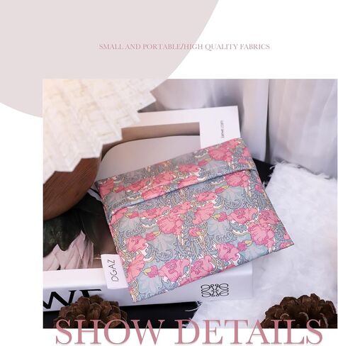 DGAZ Sanitary Napkin Storage Bag, Period Bag for Teen Aged Girls, Portable Period Bag for Panty Liners/Menstrual Cup/Small Tampons，Mini Makeup Bag for Purse in Saudi Arabia