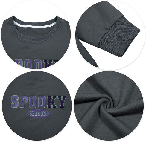 سويت شيرت FAYALEQ للهالوين للسيدات بلوفر للموسم المخيف، بلوفر مضحك للهالوين بأكمام طويلة in Kuwait