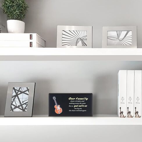 Cuodia: الجرار للرماد صندوق خشبي للذكور البالغين، الجرار الموسيقية البشرية للجيتار الأسود، مكان الراحة المثالي لأحبائنا. in Kuwait