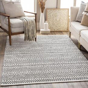 Mark&Day Area Rugs, 8x10 Aarau Global Cream Area Rug, Black Cream White Carpet for Living Room, Bedroom or Kitchen (7'10" x 10'2")