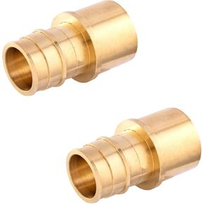 5-Pack GUOFIS PEX A Expansion Brass Fittings,3/4"x1/2" PEX-A Male Sweat Adapter Only for Pex-a Tubing(ASTM F1960)