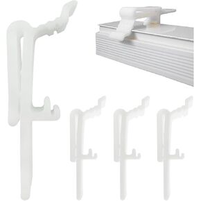 مشابك ستائر عمودية مذهلة من Drapery Hardware - حامل غطاء غبار - شفاف، ثابت للأشعة فوق البنفسجية، يناسب حواجز رأسية بعرض 1 1/2 بوصة و1 9/16 بوصة - 4 عبوات in Kuwait