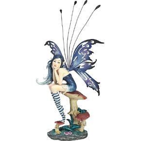 Design Toscano QS232725 Sapphire, The Pepperwand Fairy Statue,full color, Twin