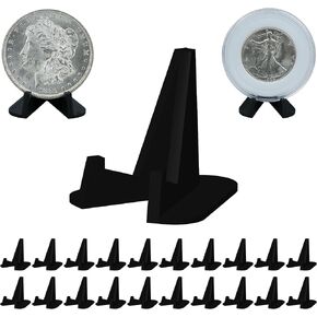 Pineapple Coin Display Stand Holder Small Plastic Easel Holders for All Coins, Challenge Medals, Chips, Collectors (20 Pack)