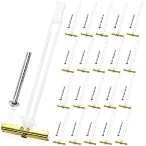Peohud 20 Pack Drywall Anchor with Included Bolts for 1/4"-20, Heavy Duty Hollow Wall Anchors for TV Mounting, Cabinets, Holds up to 265lbs Each in 1/2" Drywall