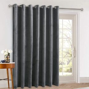 StangH Gold Velvet Room Dividers - Grommet Room Darkening Curtains Extra Wide Decorative Backdrop Curtains for Living Room/Halloween Party/Hotel, Orange Gold, W100 x L96, 1 Panel