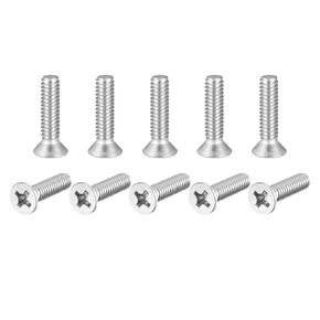 uxcell 1/4-20x3/8" Flat Head Machine Screws Phillips 304 Stainless Steel Bolts 25pcs