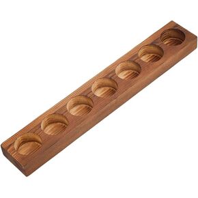 SUPERFINDINGS Large Wood Tealight Candle Holders Mango Wood Tea Light Holder Candle Centerpieces 7 Holes Wood Candle Holder for Tables Home Weddings Party(Inner Diameter 4.45cm/1.75inch)