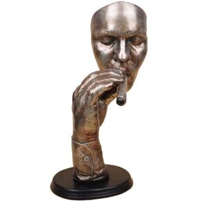 SMRTHMRT Creative and Abstract Man Figure Figurine Smoking Cigarette,The Thinker Statue & Face Sculptures Home Decor,Exquisite Resin Artworks