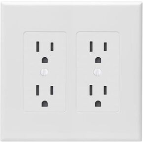 TayMac 2673W 3-Gang MASQUE Decorator Cover, Toggle, White