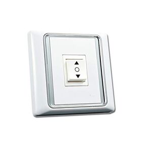 Rollerhouses AC505-01 3 Position ON/Off/ON Rocker Switch White AC120 60HZ Single Manual Wall Mounted Switch SPDT Work with Standard Mechanical Motor/Roller Shutter Motor