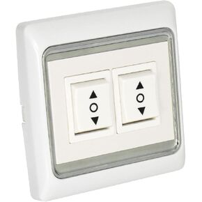 Rollerhouses AC505-01 3 Position ON/Off/ON Rocker Switch White AC120 60HZ Single Manual Wall Mounted Switch SPDT Work with Standard Mechanical Motor/Roller Shutter Motor in Kuwait