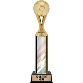 Crown Awards 11" Gold Soccer Ball Trophy, Kids Soccer Trophies with Custom Engraving, Perfect for Youth Soccer Trophies Prime