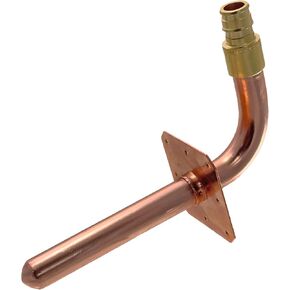 2 Piece XFITTING 1/2" Pex A Expansion Stub Out Elbow 3.5" x 8", F1960, Copper, 30-3-6=2X
