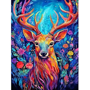 Acudotr Diamond Painting Kits for Adults, 5D DIY Diamond Art Kits for Beginners, Full Drill Diamond Painting Kits for Home Wall Decor, Elephant, 12x16 Inch