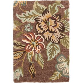 SAFAVIEH Blossom Collection 2'3" x 6' Brown/Multi BLM920A Handmade Floral Premium Wool Runner Rug