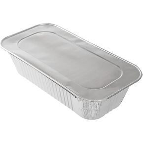 Restaurantware LIDS ONLY: Foil Lux Foil Pan Lids 25 Oven-Ready Foil Tray Lids -Fits Full-Size Steam Table Lids Freezable Silver Aluminum DisposableTurkey Pan Lids Pans Sold Separately