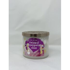 Twisted Peppermint 3 Wick Candle 14.5 oz / 411 g [Christmas Pink] in Saudi Arabia
