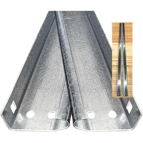 Garage Door Vertical Track Set of Right & Left for Garage Doors 7ft High, Sturdy Galvanized Steel, 76", Fits 2-Inch Rollers