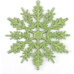 YYCRAFT 32pcs Glitter Snowflake Ornament 4 Inch for Christmas Tree Decoration-Purple in Kuwait
