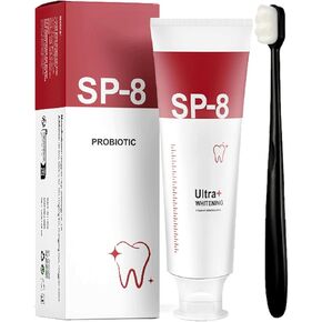SP 8 Ultra Whitening Toothpaste,SP8 Probiotic Toothpaste, SP 8 Pasta De Dientes, SP 8 Toothpaste,Fresh Breath