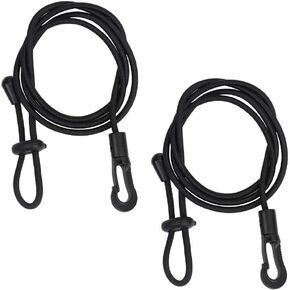 Kayak Paddle Leash 2 Pcs Safety Rod Adjustable Canoe Paddle Fishing Rod Survival Paracord Bungee Cord Safety Lanyard Strap With Snap Hook for Kayaking Securing Canoe SUP Board Rowing Surfing Cycling