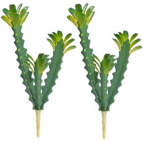 Large Artificial Succulents Artificial Cactus Plant 2 Pack Fake Cactus Unpotted Artificial Succulent Plants Home Garden Office Indoor and Outdoor Decor