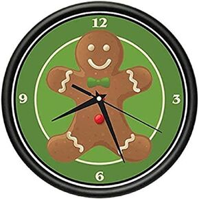 SignMission Beagle Gingerbread Man Wall Clock Christmas Baking Cookie Bakery Business Gift